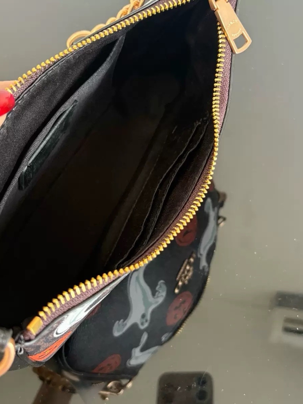 Coach Teri Bag Signature Canvas Halloween Ghost Pumpkin - Picture 8 of 10